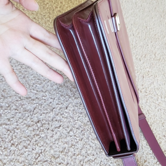 NWOT Roger Vivier Patent Leather Burgundy Handbag - Picture 14 of 16